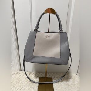 Like new Kate Spade Two-Tone Gray and Cream Shoulder Bag